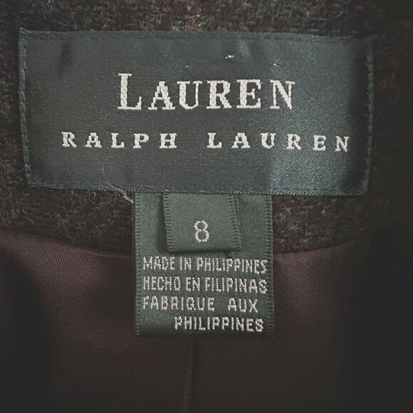VTG LAUREN RALPH LAUREN Tartan Plaid Wool Blazer Jacket 8 Fall Preppy Academia - Picture 4 of 8